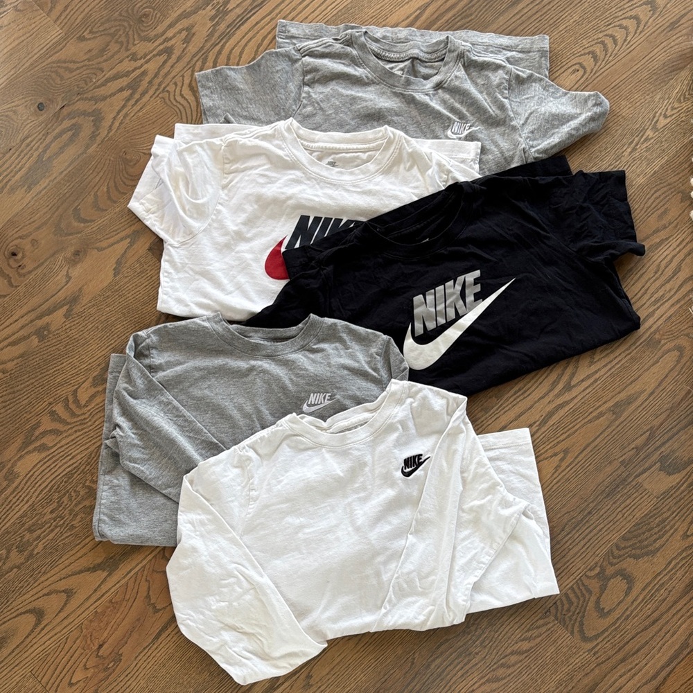 Boys Nike  Assorted Logo Tees in Black, White, and Gray